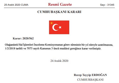 ohal komisyonu nun gorev suresi uzatildi