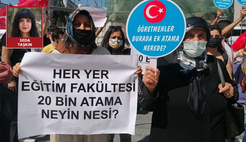 Atanamayan öğretmenler yeniden alana çıktı: Önümüzü göremiyoruz