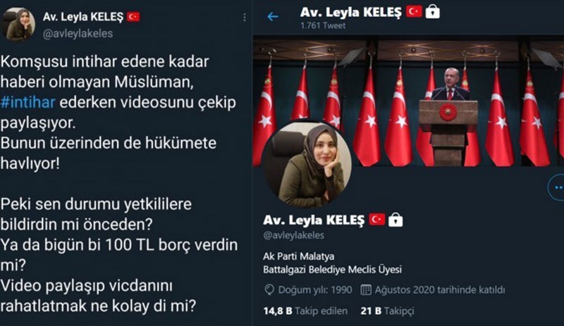 AKP'li Meclis Üyesi intiharlar nedeniyle iktidarı eleştirenlere hakaret etti